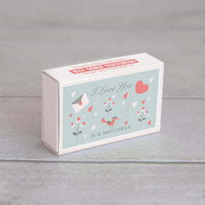 'I Love You' Message And Wool Felt Heart Gift In A Matchbox