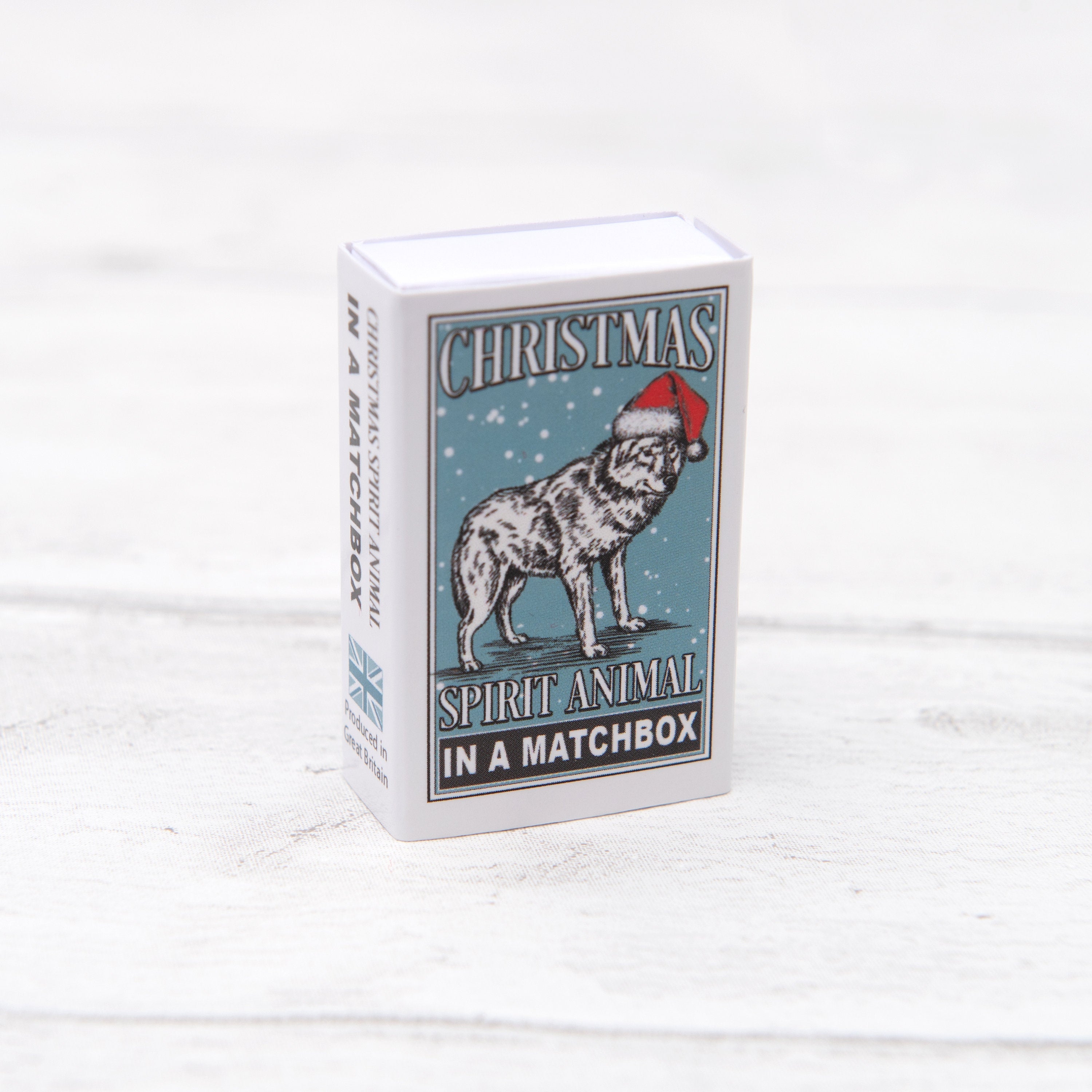 Wolf Christmas Spirit Animal In A Matchbox