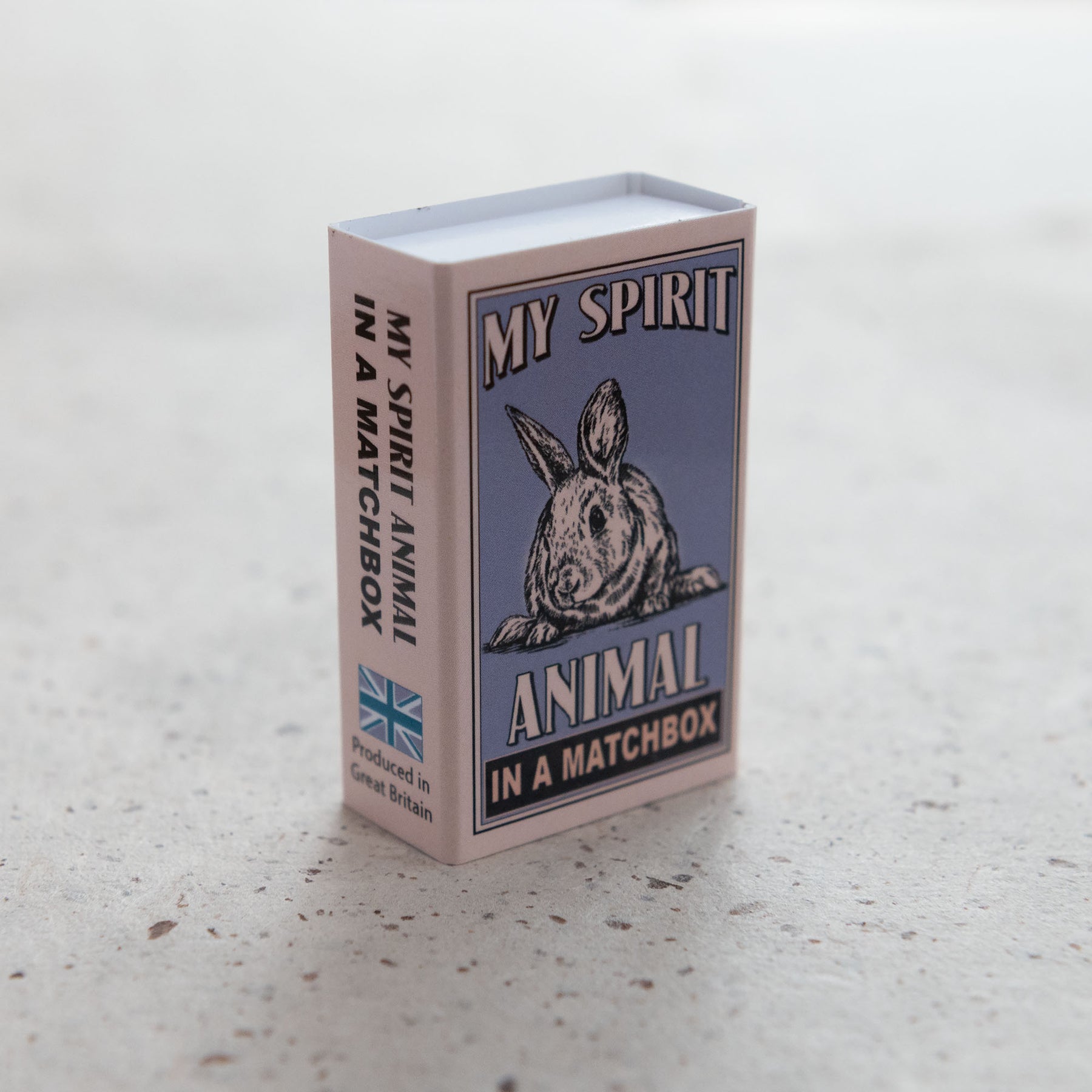 Wool Felt Rabbit Spirit Animal Gift In A Matchbox