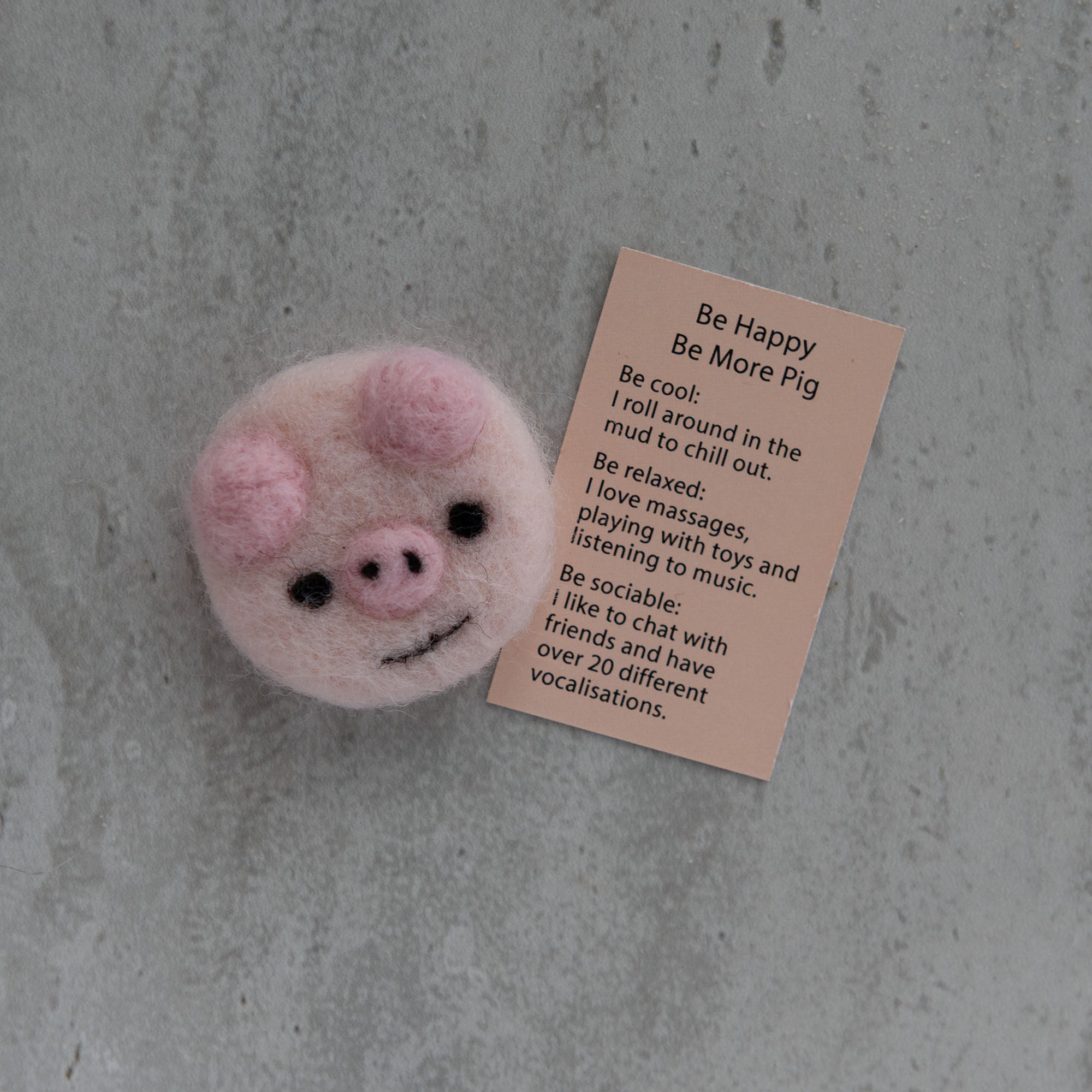 Wool Felt Pig Spirit Animal Gift