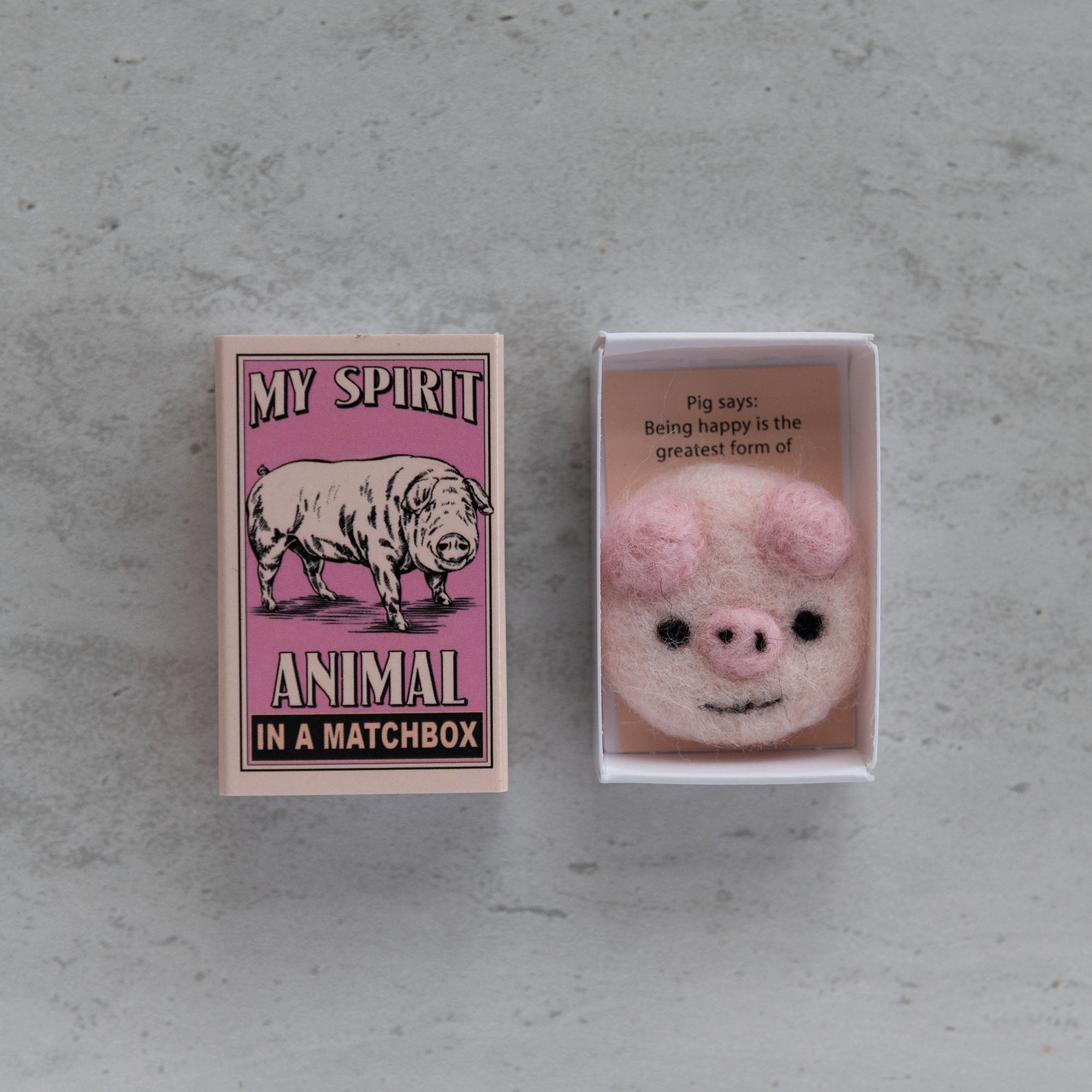 Wool Felt Pig Spirit Animal Gift