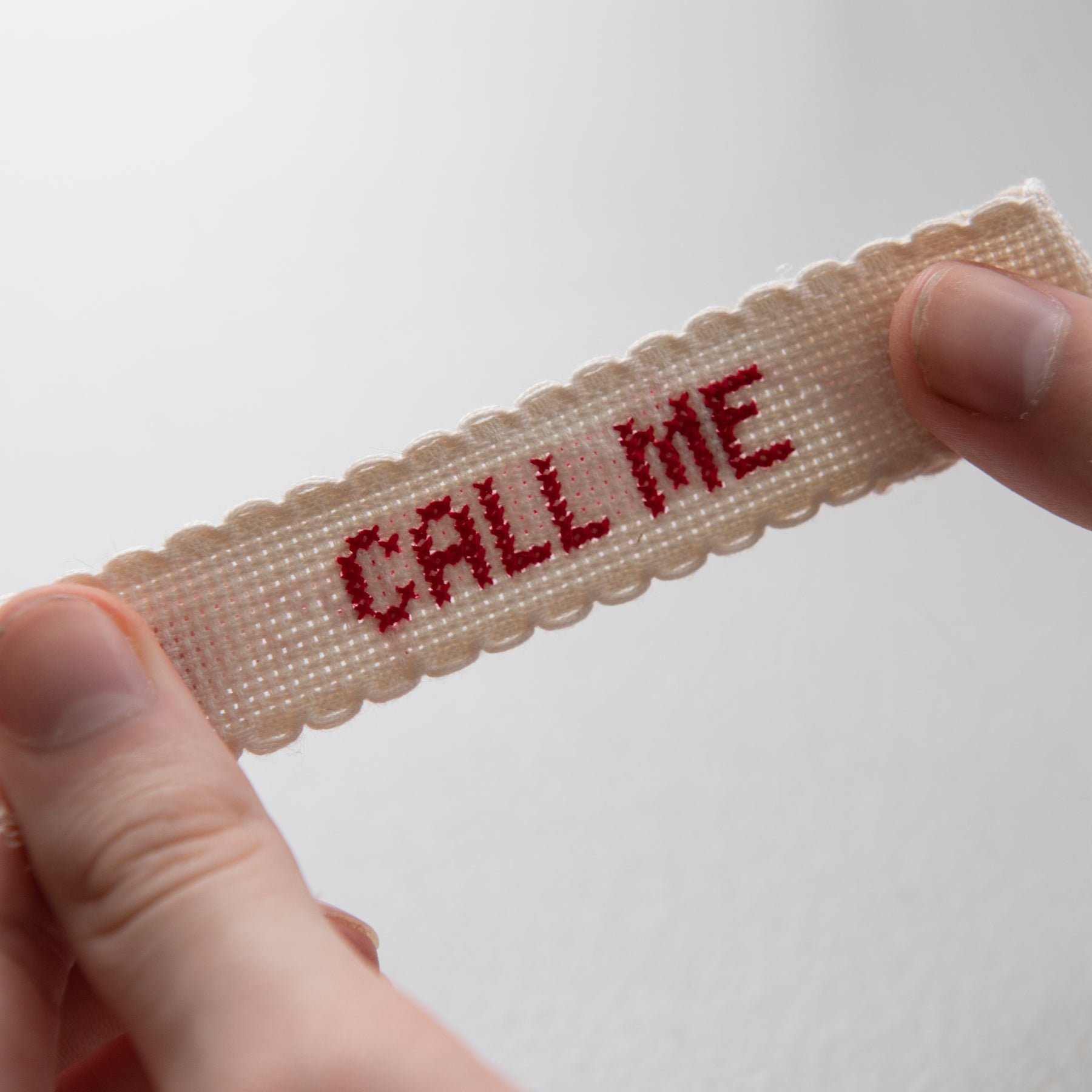 Just To Say 'CALL ME' Cross Stitch Secret Message