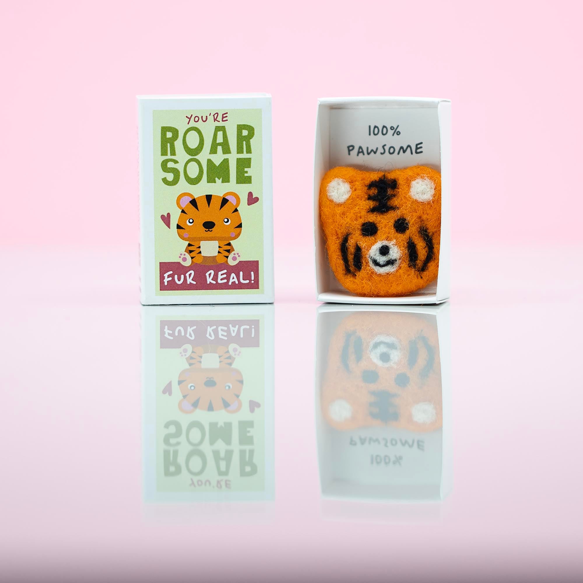 You're Roarsome Wool Felt Tiger In A Matchbox