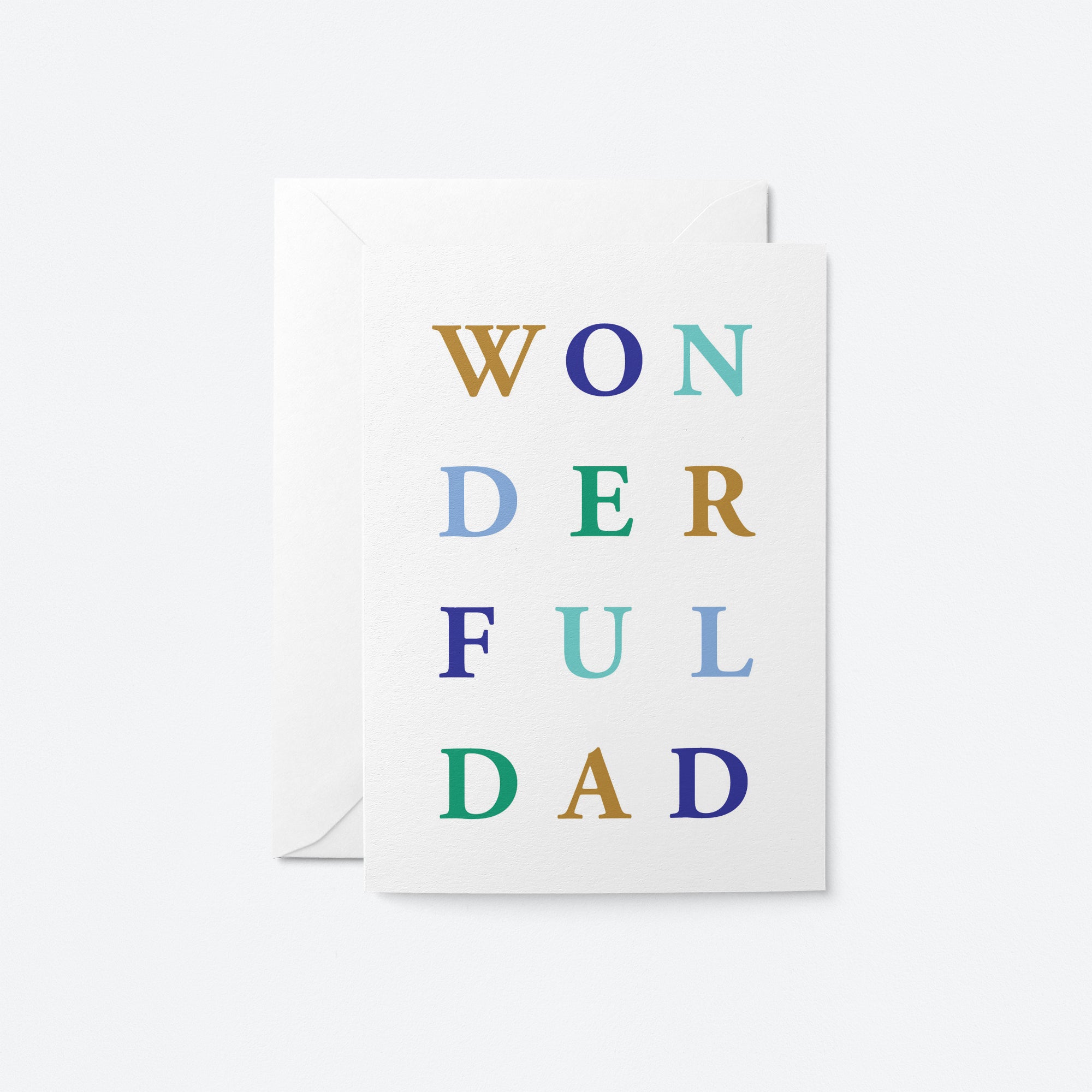 Wonderful Dad Typographic Card