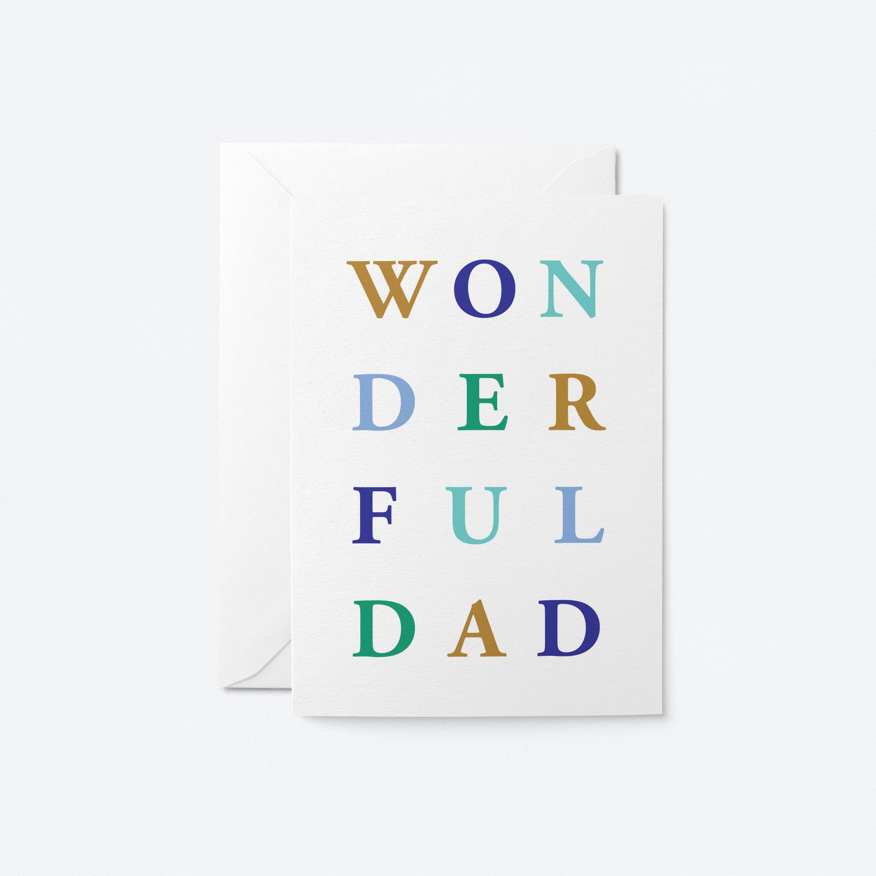 Wonderful Dad Typographic Card