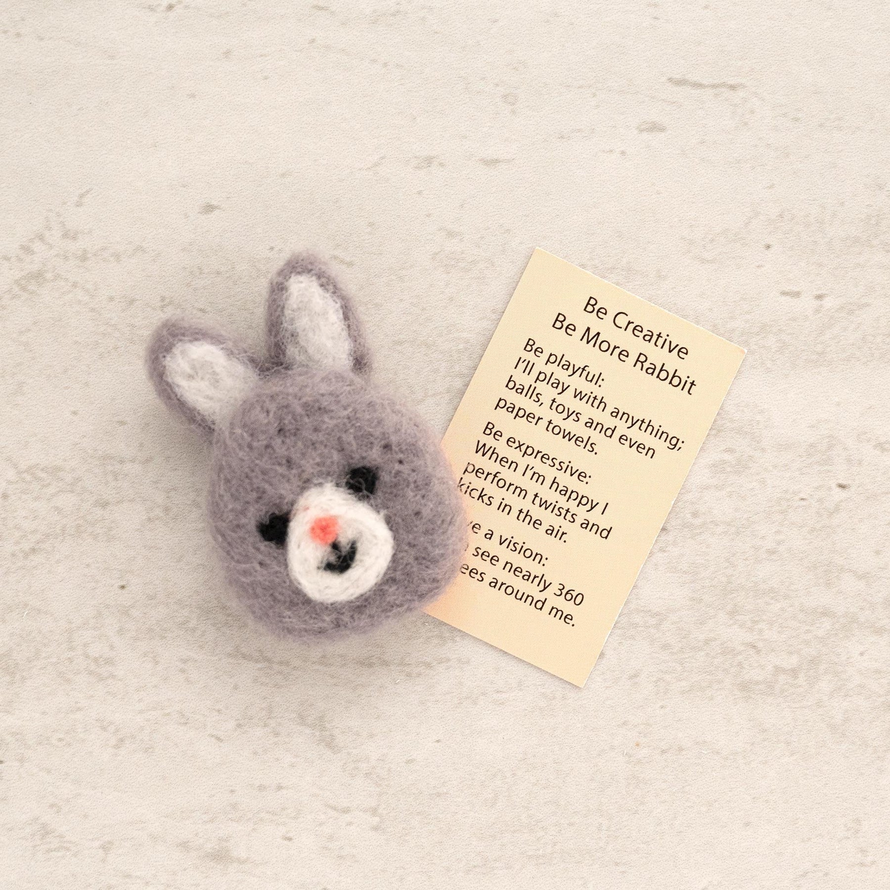 Wool Felt Rabbit Spirit Animal Gift In A Matchbox