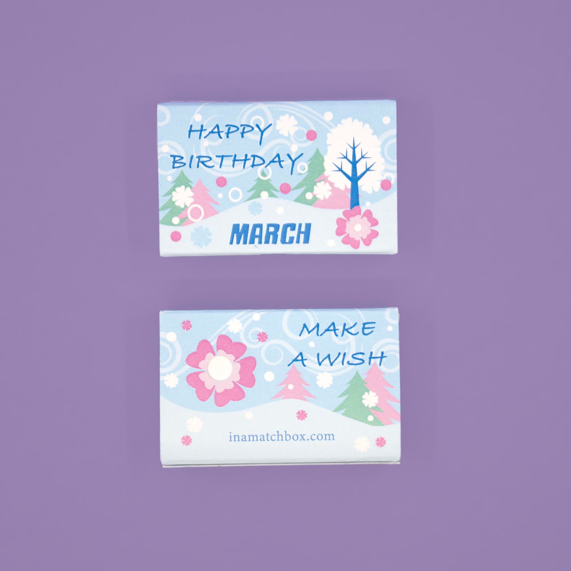 March Aquamarine Mindful Birthstone In A Matchbox