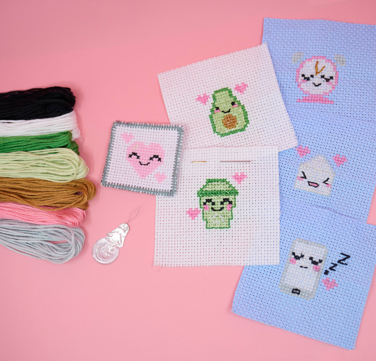 Mini Positivity Cross Stitch Kit – DIY Iron-On Reward Patches