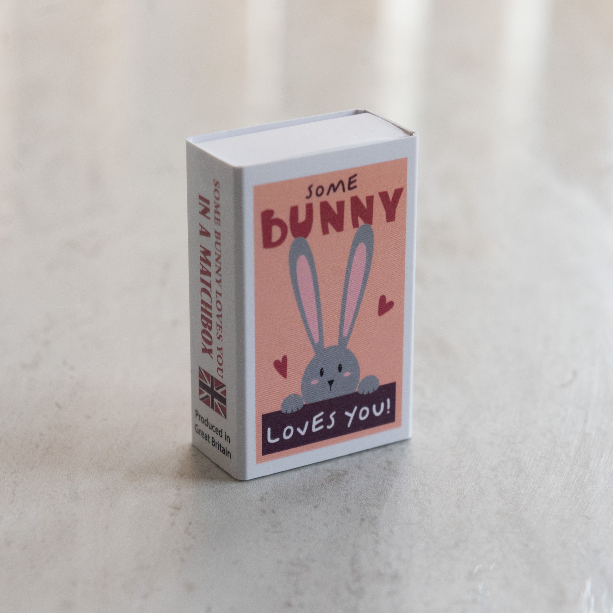 Some Bunny Loves You Wool Felt Rabbit In A Matchbox