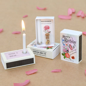 November Birth Flower Seeds And Birthday Candle Gift