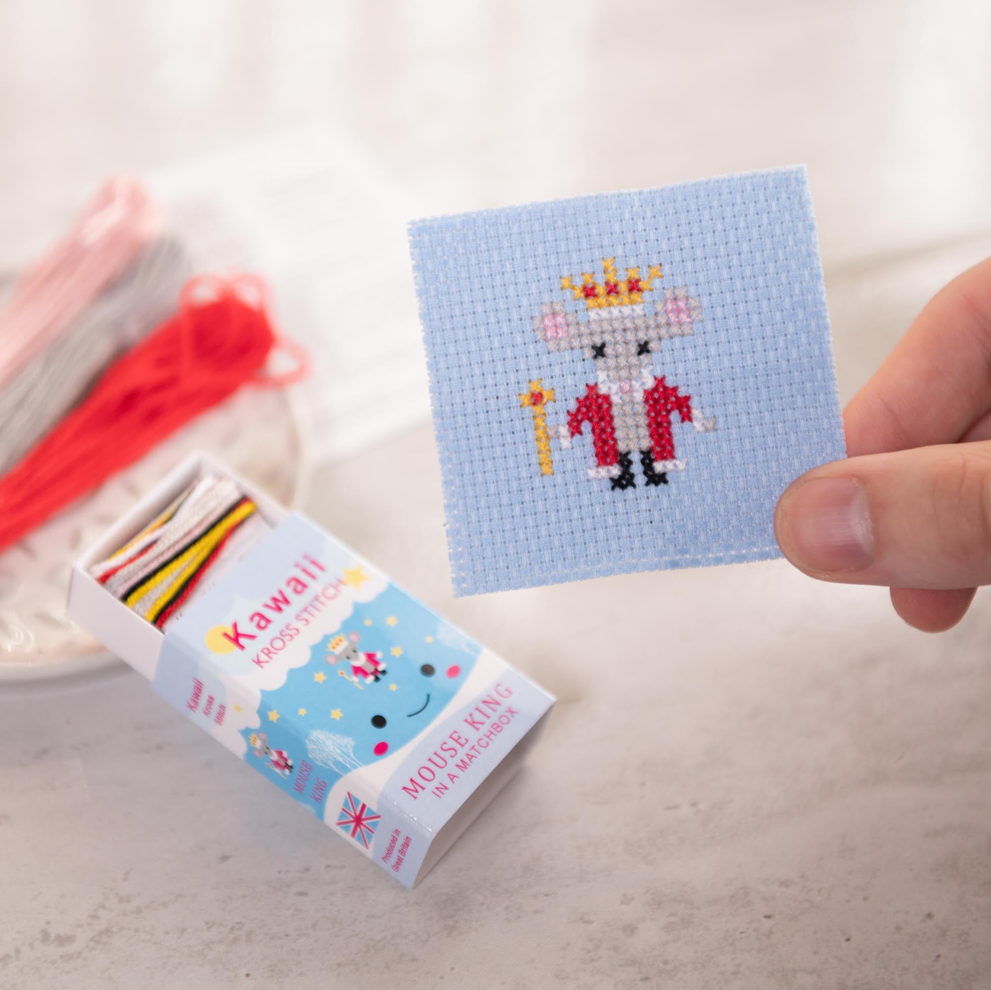 Kawaii Cross Stitch Mouse King