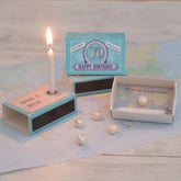 Happy 70th Birthday Candle And Freshwater Pearl Gift