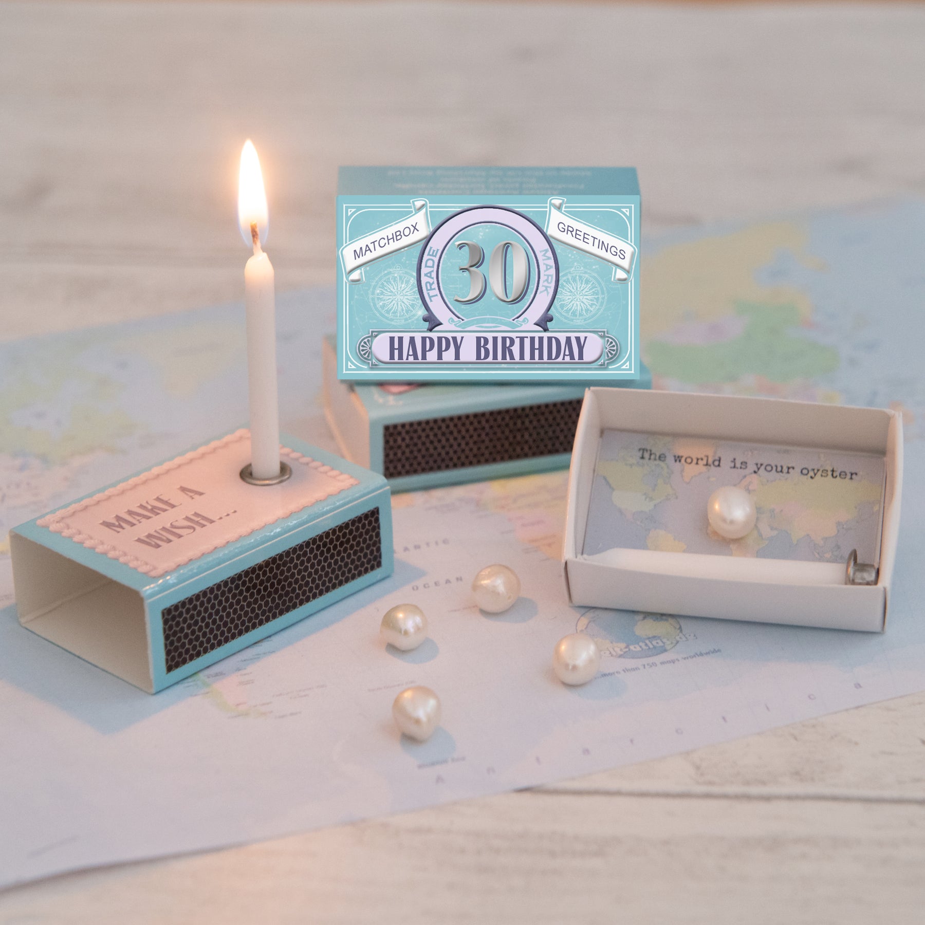 Happy 30th Birthday Candle And Freshwater Pearl Gift