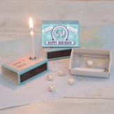 Happy 50th Birthday Candle And Freshwater Pearl Gift