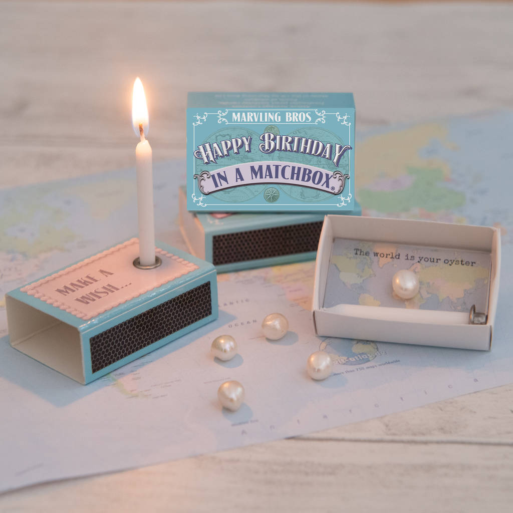 Happy Birthday Candle And Freshwater Pearl Gift