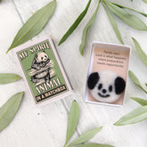 Wool Felt Panda Spirit Animal Gift In A Matchbox