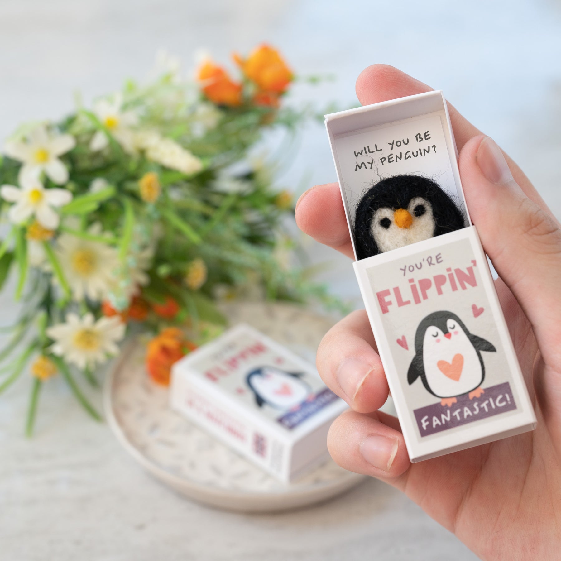 You're Flippin' Fantastic Wool Felt Penguin