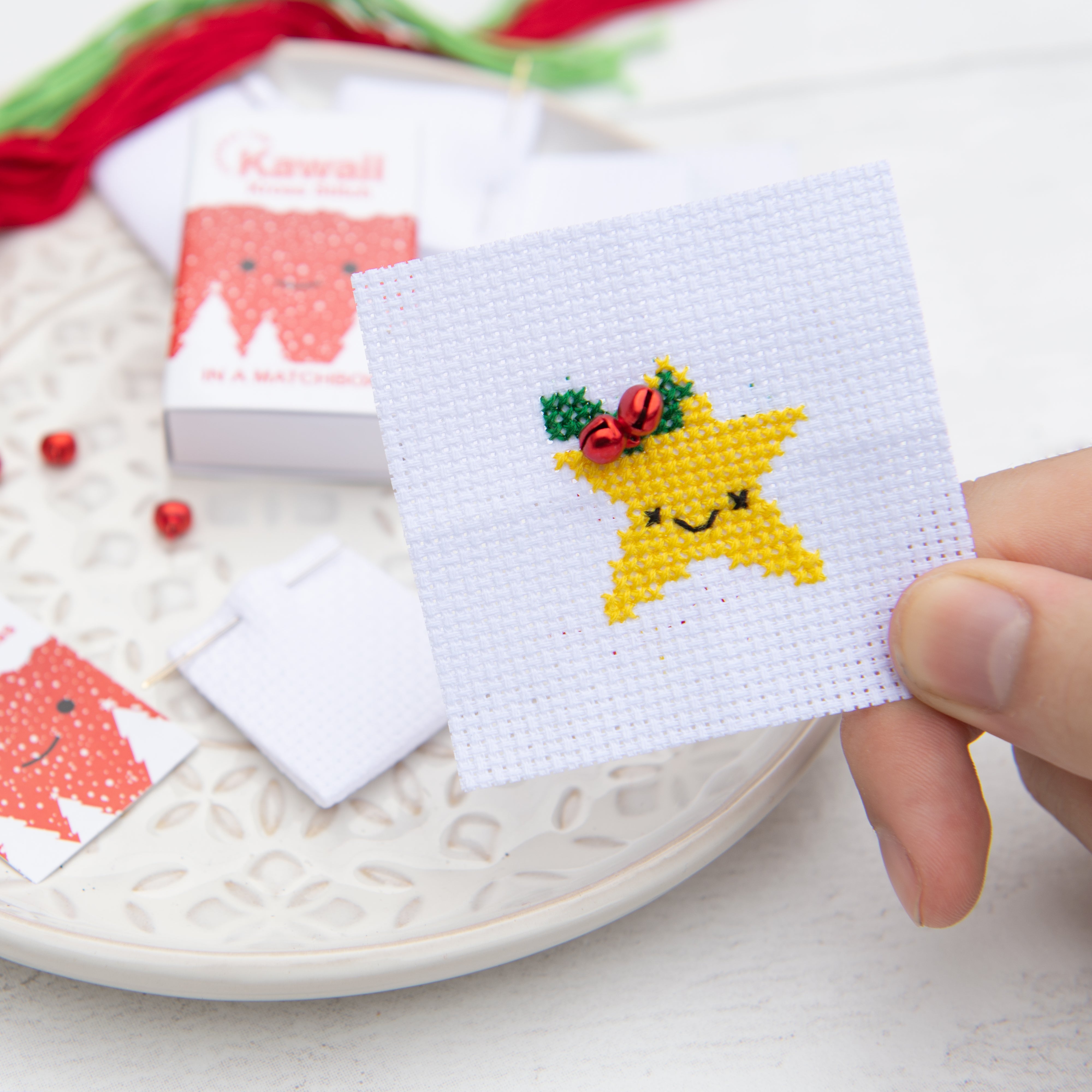 Kawaii Christmas Star Mini Cross Stitch Kit